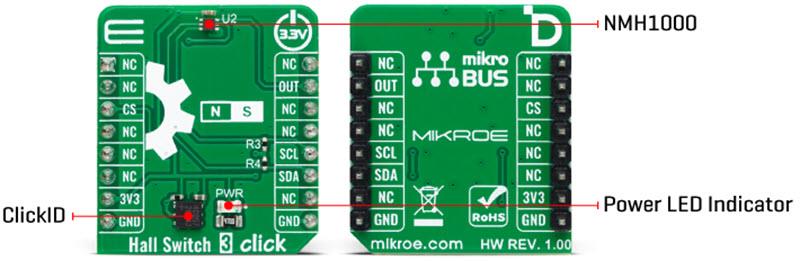 Mikroe MIKROE-6017 Hall Switch 3 Click
